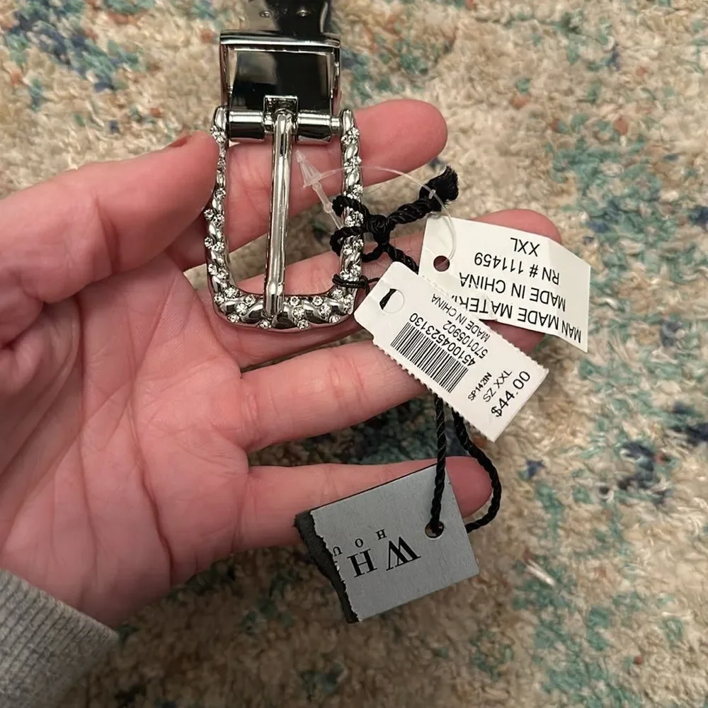 NWT White House Black Market Reversible Belt XXL